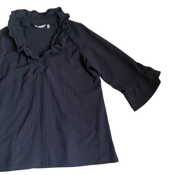 Soft Surroundings Constance Wire Collar Crinkled Blouse - Picture 16 of 16